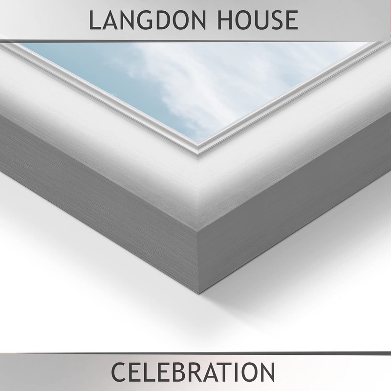 Langdon House 5x7 Picture Frames (Silver, 3 Pack), Contemporary Glam
