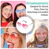 8 Stück Herz Sonnenbrille Sonnenbrillen Set Paarungs Design Retro Süße