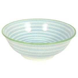 Made in Japan 2 PCS. Japanese 7.5" Rice Soup Noodle Bowl Turquoise Tokusa Sendan Made in Japan