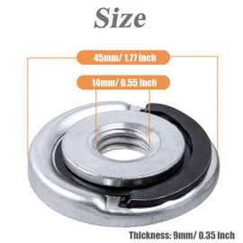 HaoTrade 2 Piece M14 Quick Release Nut, Angle Grinder Quick Clamping Nuts, Thread Self Locking Plate Quick Clamping Release Flange Nut, Replacement Parts Pressure Plate Fastener
