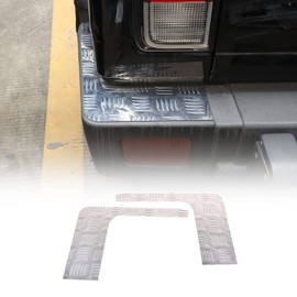 Aluminum Alloy Rear Bumper Protector Guard,Silver L-Shaped Guard Plate,Trunk Bumper Guards，Rear Bumper Corner Bezel Cover for Hummer H2 2003-2009