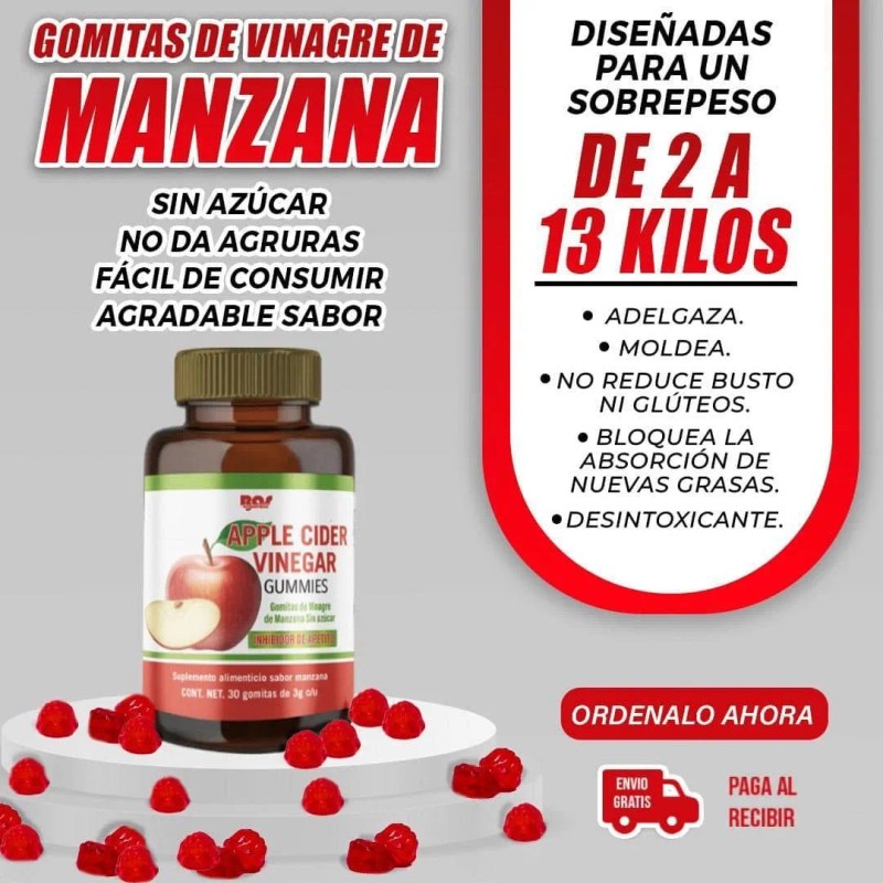 Baja De Peso Gomitas De Vinagre Se Manzana