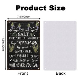 DOODLREAM Practical Magic Quote Tin Sign Retro Metal Wall Decor 8" x 12" Vintage Magic Wall Art Poster for Home Cafe Room Kitchen Garden Bar Decor