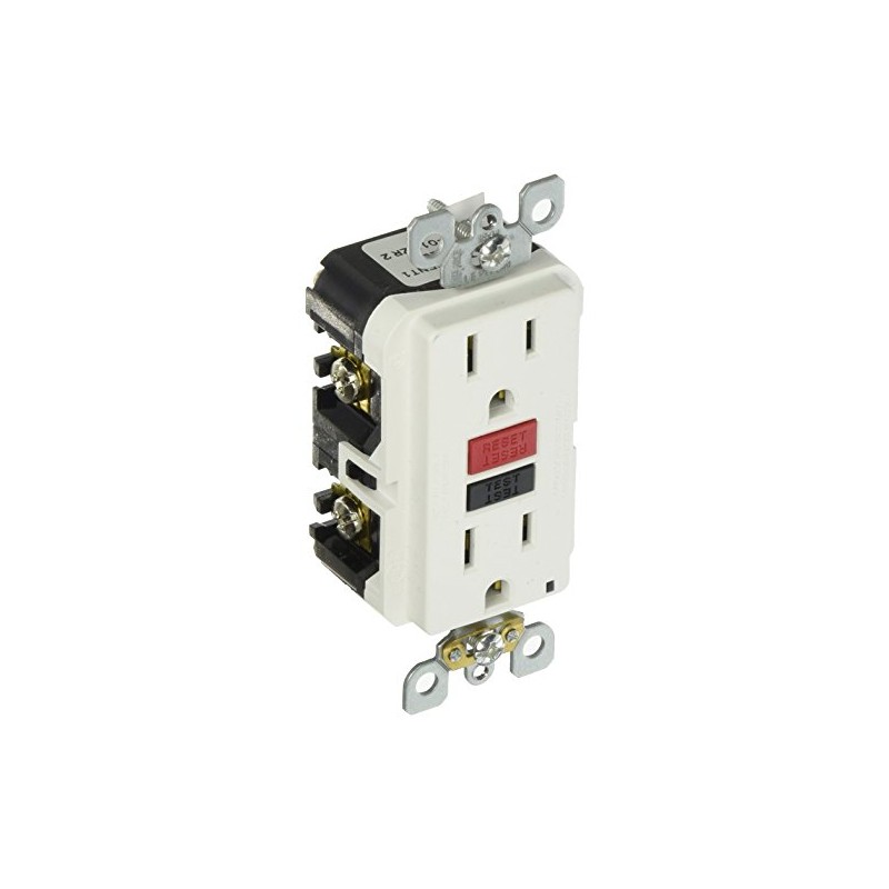 Leviton R72-GFNT1-0RW 15 Amp White SmartlockPro Self-Test GFCI Co. TV207149