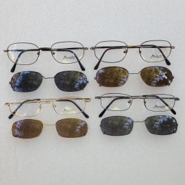 FRAME New Wholesale Bulk Lot 4 Designer Clear Lens Optical Clip-on Eyeglasses Frames