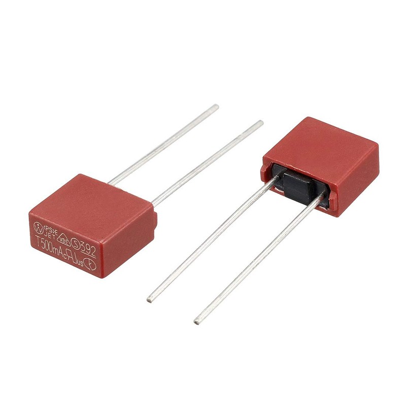 sourcing map 10Pcs DIP Mounted Miniature Square Slow Blow Micro