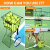 ShelfElites Tennis Ball Hopper, Portable Tennis Ball Holder with Handle