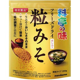 Marukome Ryotei no Aji Freeze Dried Granulated Miso, 7.1 oz (200 g) x 3 Packs