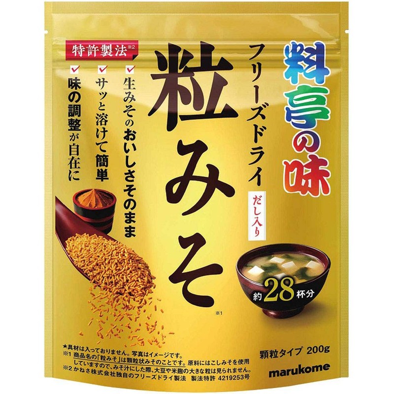 Marukome Ryotei no Aji Freeze Dried Granulated Miso, 7.1 oz