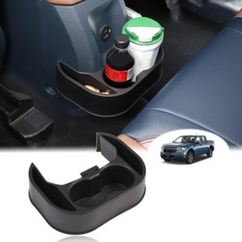 Car Rear Cup Holder Expander Organizer Tray Compatible with Ford Maverick 2022-2024 Car Seat Rear Dual Cup Holder Insert Expander Car Drink Water Bottle Holder Removable FITS Slot with Mat Accessories