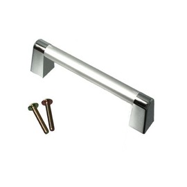 Aiwa Aluminum Pipe Handle Corner Seat 3.54 inches (90 mm) Silver 00113438-1 AP-435C