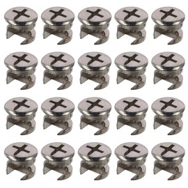 HOBBYIN Silver Furniture Cam Lock Nut,20pcs 13mmx10mm Strong and Durable Furniture Cam Lock Nut Connectors Fittings for Cabinet Drawer Wardrobe