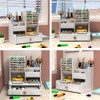 Hggzeg Desk Organiser with Drawer, Multi-Purpose Pen Holder, Stationery Desk