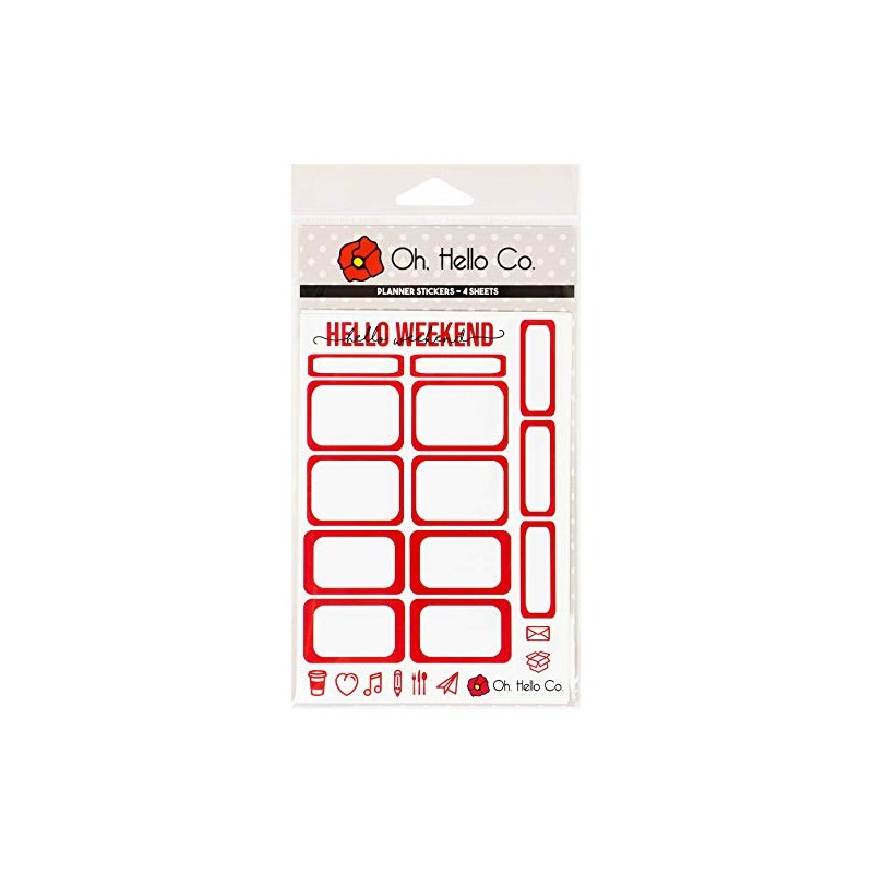 OH HELLO CO. Planner Stickers Reds, One Size
