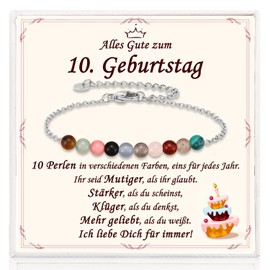 PDTU 6-18 Birthday Gift for Girls, Bracelet Gifts for Girls 6-18 Years Birthday Colourful Bracelet Gift for Girls Teenagers Birthday, stone beads