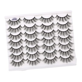 Ipetboom Natural False Eyelashes Set Pairs Manual Polishing Lashes Full Natural Look Makeup Supplies for Daily Party Wedding