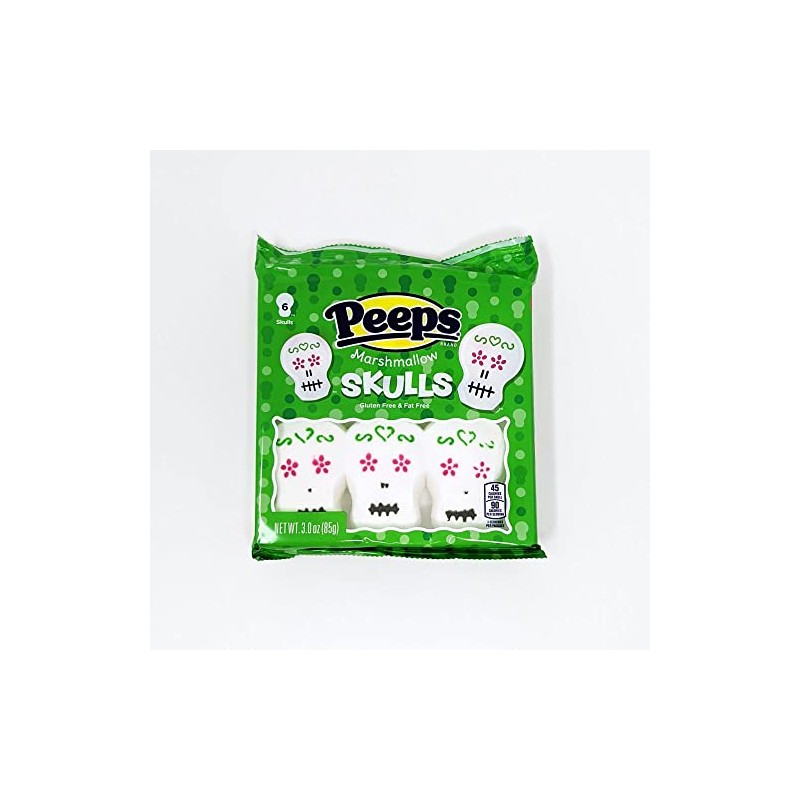 Peeps Marshmallow, Skulls, 3 oz - Pack of 3, White