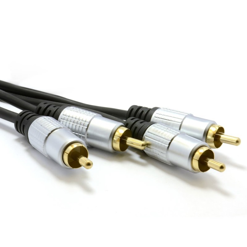 kenable Pure OFC HQ 2 x RCA Phono Plugs to