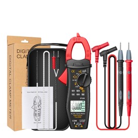 Jadeshay ST192 Clamp Multimeter, 6000 Counts True RMS AC/DC Voltage & Current Tester with Backlit LCD, No Battery Included