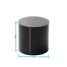 Acrylic Cylinder Display Stand,Black Solid Display Blocks,4*4CM Transparent Acrylic Cylinder Display Stand,Photo Posing Props Display Risers Holder for Photography, Jewelry,Cosmetic,Crafts Show