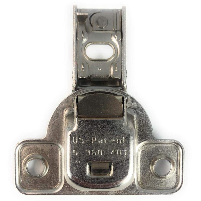 Salice E-Centra Nickel-Plated Metal 106-degree 9/16-inch Overlay Screw-on Face Frame