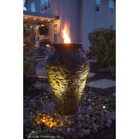 Aquascape Fire Fountain Add-On Kit For Stacked Slate Urn & Stacked Slate Sphere