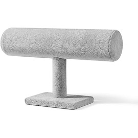 RJ Displays- 2 piece Pack T -Bar Countertop Display Stand Jewelry Storage for Bracelet, Watches, Cuffs, Bangle, Anklet, Rack Organizer (Grey)