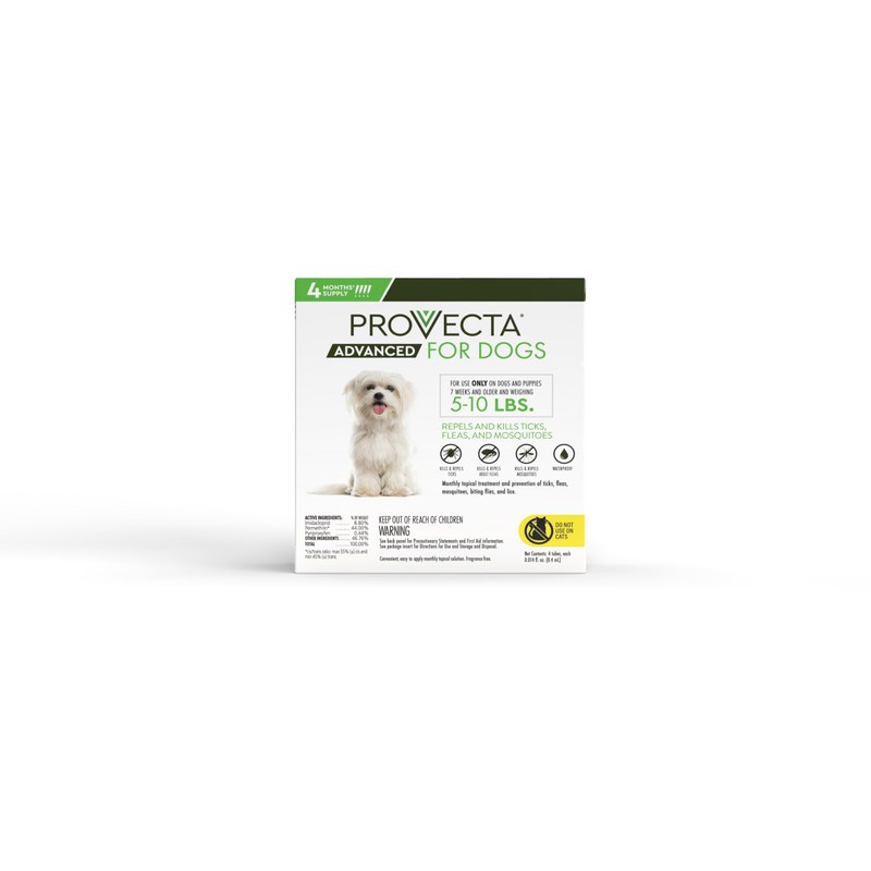Provecta® Advanced for Dogs (Sm) 5–10 lbs – 4 Mos/Box