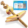 FEAOXYO 20 Sets 3/16 Inch Toggle Bolts for Drywall, Zinc