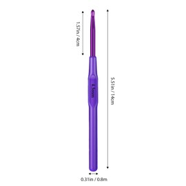 Ergonomic Crochet Hook, Crochet Needles, Ergonomic Handle Crochet Hook, Colorful Soft Handle Knitting Needles, Suitable for Beginners and Experienced Crochet Enthusiasts (4.5mm)