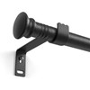 ABtool 5/8 Inch Black Curtain Rod for Window 17 to