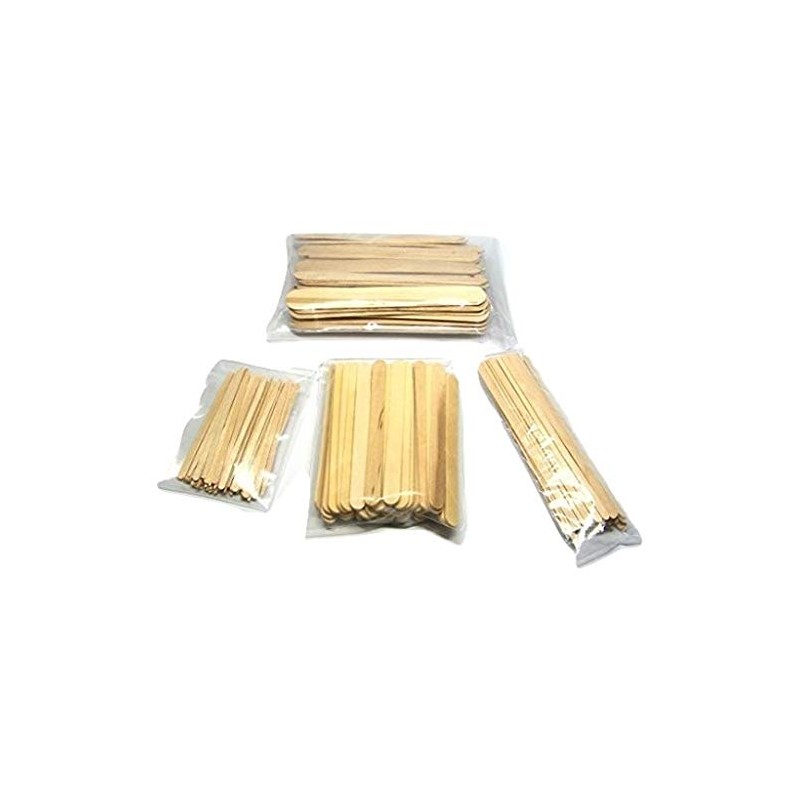 200 Pc Wood Wax Applicator Stick Assortment for Facial, Eyebrow,