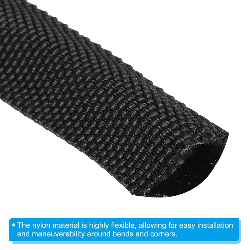 PATIKIL 1 Inch ID 6.5 ft Nylon Protective Hose Sleeve