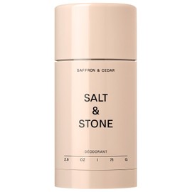 Salt & Stone Desodorante Sin Aluminio | Protección Extrafuerte De 48 Horas Para Mujeres Y Hombres | Elaborado Con Extractos De Algas Marinas, Niacinamida Y Prebióticos (Azafrán Y Cedro)