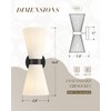 Modern Black Wall Sconce, HWH Up and Down Indoor Sconces