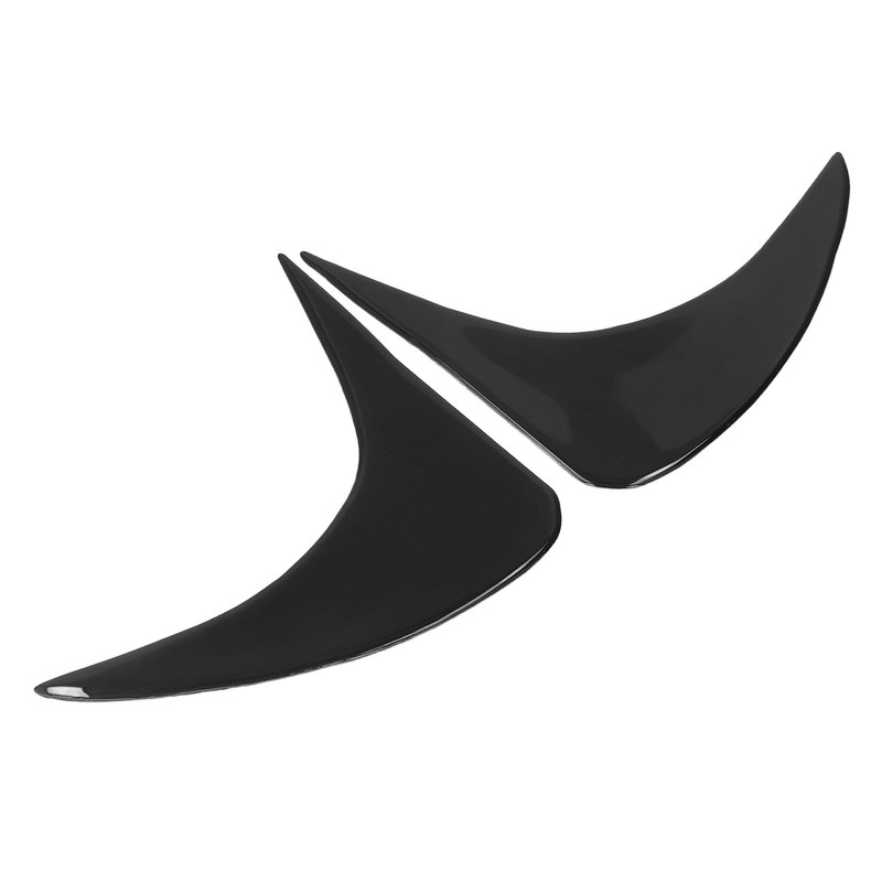 2pcs Headlight Eyebrow Black Decorative Eyelid Cover Trim Replacement for