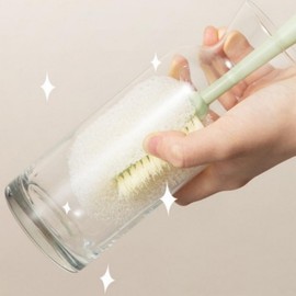 Standing Cleaning Brush for Baby Bottles, Tumblers & Cups Light Gray 5ea