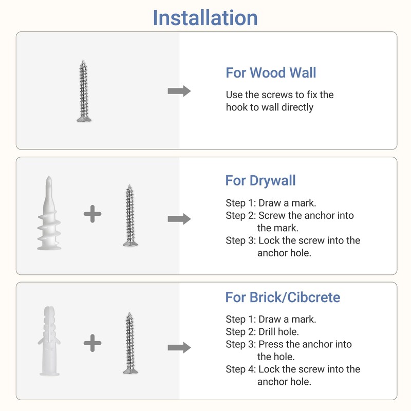 Mkono Ceiling Hooks for Hanging Plants, Metal Plant Hanger Bracket