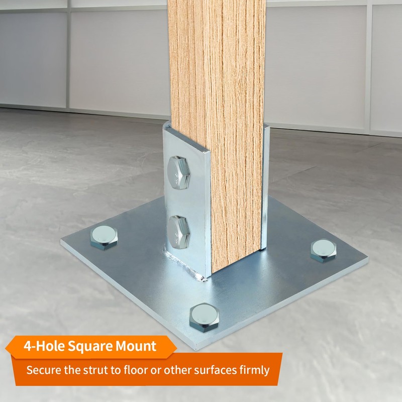 Fardtry 2 Pcs Channel Post Base, Heavy Duty Post Bracket,