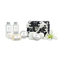 Römer Wellness White Tea Gift Set 8 Pieces 140ml Shower Gel 140ml Bubble Bath 60ml Exfoliating 60ml Body Lotion 2 x 40g Fizzer 45g Soap + Beautiful Case White Tea Approx 16 x 11 x 18cm