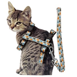 Cat Lead And Harness Set Cat Harness With Lead Adjustable Harness Lead Set For Cat Kitten Small Pet Outdoor Walking with Quick Buckle HTUK®