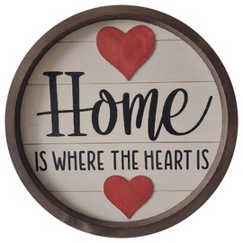 Screen Door Magnets - Patch Small Holes & Keep People and Pets from Running Into Screen Doors with Magnetic Screen Door Savers - Made in USA - Home Is Where The Heart Is - 6x6 inches - 2 Pack (1 pair)