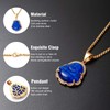 WESTMIAJW Lucky Laughing Blue Buddha Pendant Chain Necklaces Amulet Jewelry