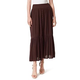 Jessica Simpson Women's Kelsie Split Hem Skirt, Coffee, Large