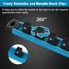 WORKPRO Magnetic Socket Organizer, Heavy Duty 1/2-Inch Drive Socket Rail