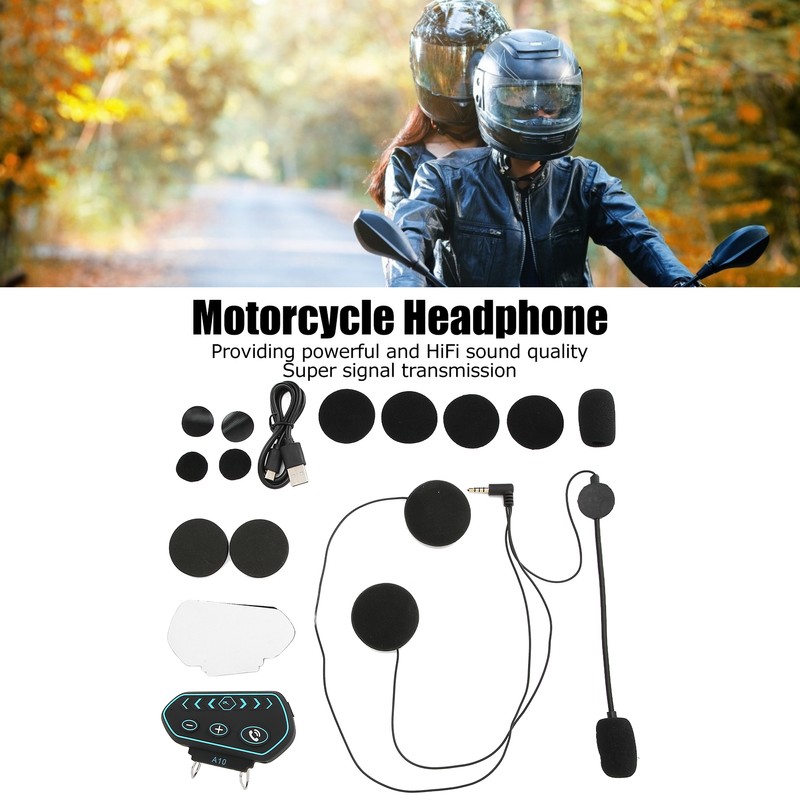 A10 Motorcycle Helmet Bluetooth Headphone Waterproof HiFi Sound Quality Helmet