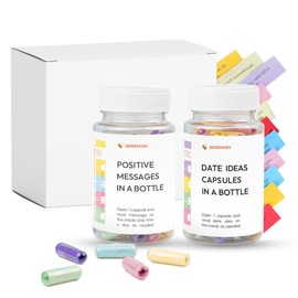 TourKing 2pcs Positive Messages in a Bottle (100+Positive Affirmations),Unique Health and Wellness Gifts,Stress Relief,Self Care Gifts for Women(Positive)