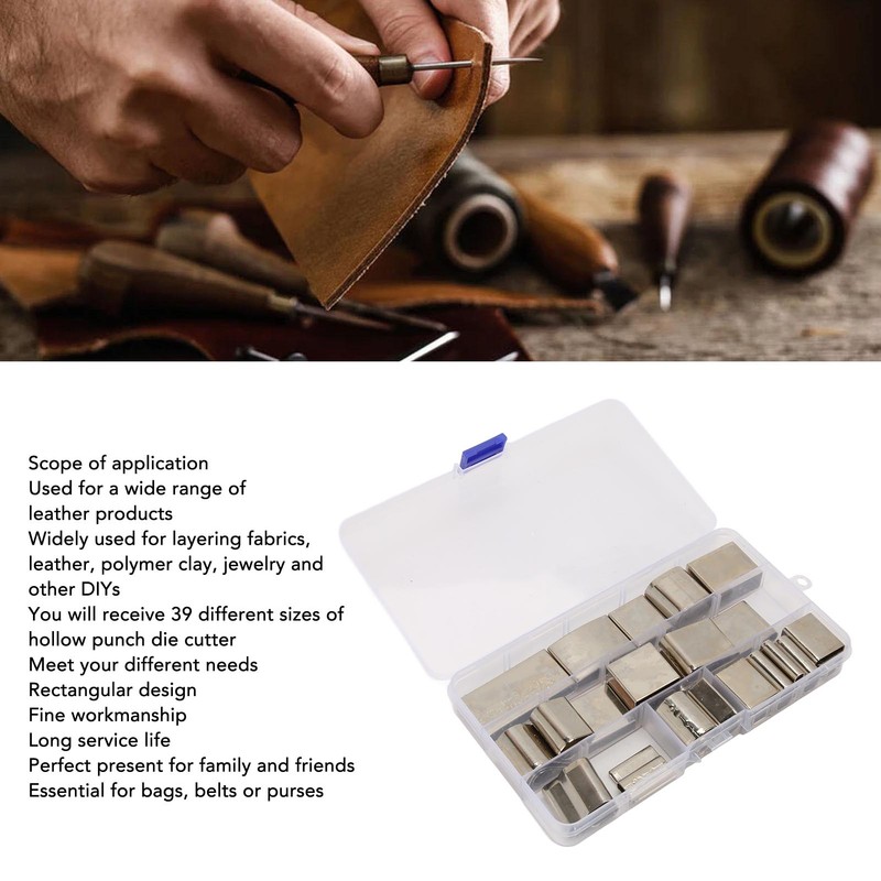 39 Shapes Leather Punch Tool Set Rustproof Durable High Speed