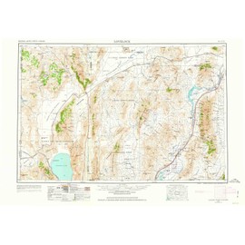 YellowMaps Lovelock NV topo map, 1:250000 Scale, 1 X 2 Degree, Historical, 1955, Updated 1963, 22.1 x 32.2 in - Tyvek
