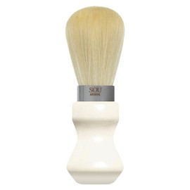 SOU AKADA Silk Whip Brush, Fluffy Bubble, Shaving Size, Made in Japan, For Face Washing (S, White)